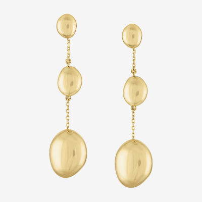 14K Gold Over Silver Drop Earrings