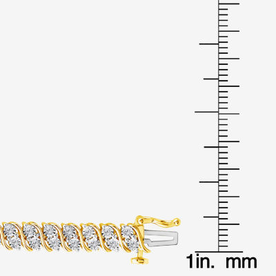 (I1/ I) Womens 1 CT. T.W. Lab Grown White Diamond Sterling Silver 7.5 Inch Tennis Bracelet