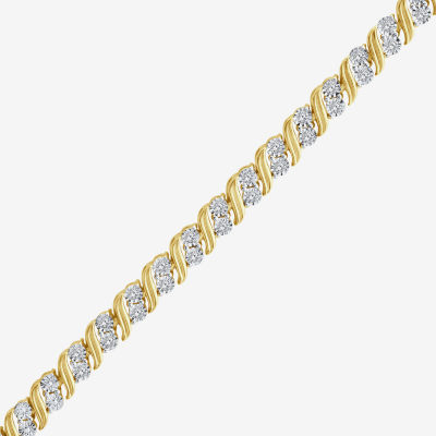 1/ CT. T.W. Lab Grown White Diamond 14K Gold Over Silver Sterling Silver Inch Tennis Bracelet