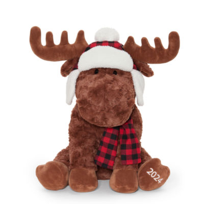 North Pole Trading Co. Holiday Moose Stuffed Animal