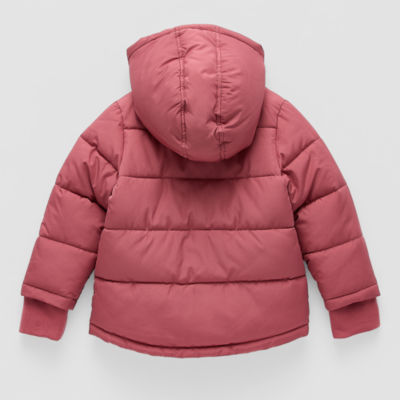 Okie Dokie Baby & Toodler Girls Hooded Heavyweight Puffer Jacket