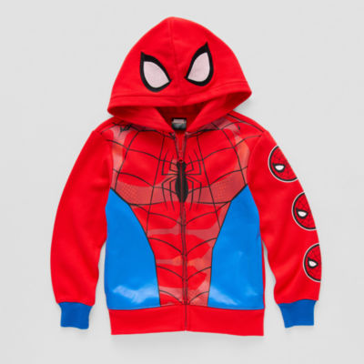 Disney Collection Little & Big Boys Spiderman Fleece Zipper Hoodie