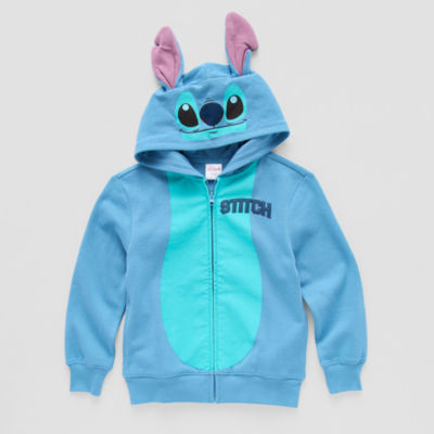 Disney Collection Little & Big Boys Embroidered Stitch Fleece Zipper Hoodie