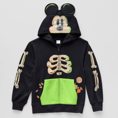 Disney Collection Little & Big Boys Glow-In-The-Dark Mickey Mouse Fleece Zipper Hoodie