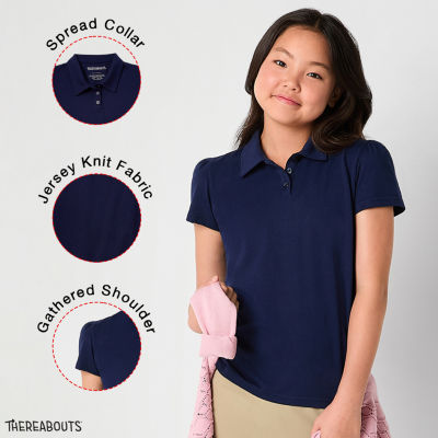 Thereabouts Little & Big Kid Girls Short Sleeve Regular Fit Polo Shirt