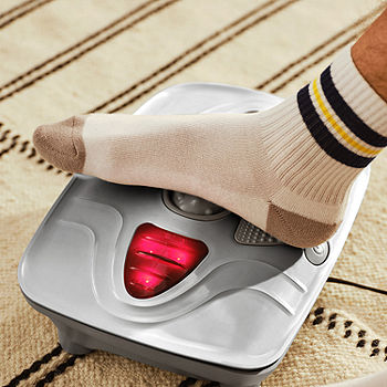 HoMedics Vibration Foot Massager With Soothing Heat Massager, Color: White