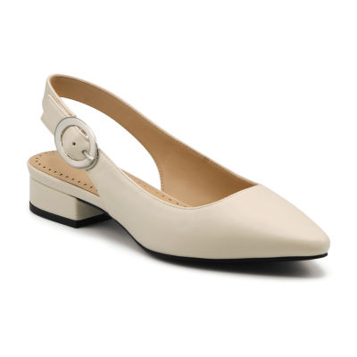 Adrienne Vittadini Papina Womens Pointed Closed Toe Block Heel Pumps
