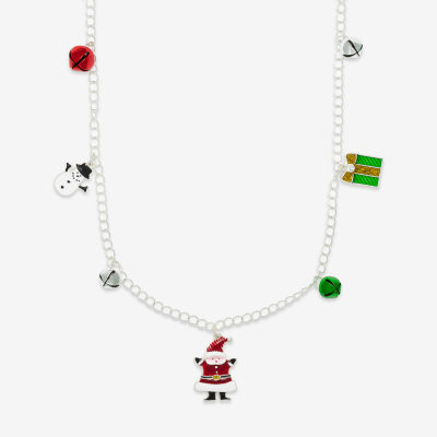 Mixit Christmas Charm Womens Multi Color Cubic Zirconia 36 Inch Beaded Necklace