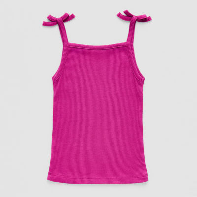 Okie Dokie Toddler & Little Girls Straight Neck Sleeveless Tank Top