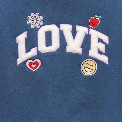 Okie Dokie Toddler & Little Girls Crew Neck Fleece Long Sleeve Sweatshirt