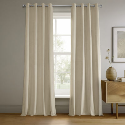 Exclusive Fabrics & Furnishing Signature Grommet Top Energy Saving Blackout Single Curtain Panel