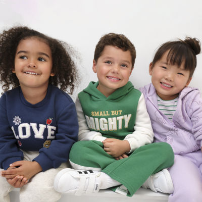 Okie Dokie Toddler & Little Girls Crew Neck Fleece Long Sleeve Sweatshirt