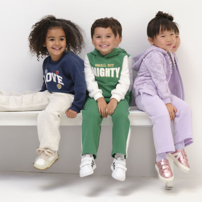 Okie Dokie Toddler & Little Girls Fleece Wide Leg Pull-On Pant