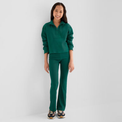 Xersion Fleece Little & Big Kid Girls Mock Neck Long Sleeve Active Quarter-Zip Pullover