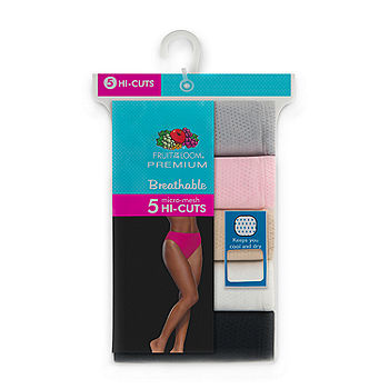 Fruit of the Loom Women's 6pk Breathable Micro-Mesh Hi-Cut Underwear -  Colors May Vary 9