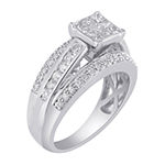 1 CT. T.W. Diamond 10K White Gold Multi-Top Bridal Ring