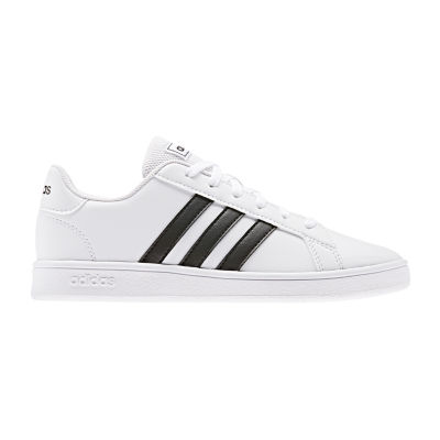 adidas Grand Court K Unisex Sneakers, Color: White Black - JCPenney