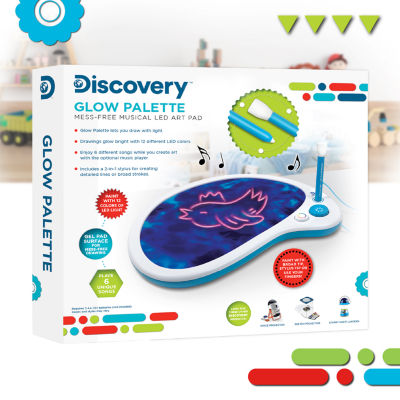 Discovery Kids Toy Drawing Glow Palette Mess Free