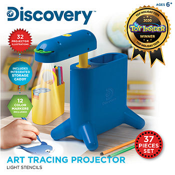 Discovery Kids Art Tracing Projector Kit for Kids 32 Stencils and 12  Markers Included Easy Portable Sketch Machine