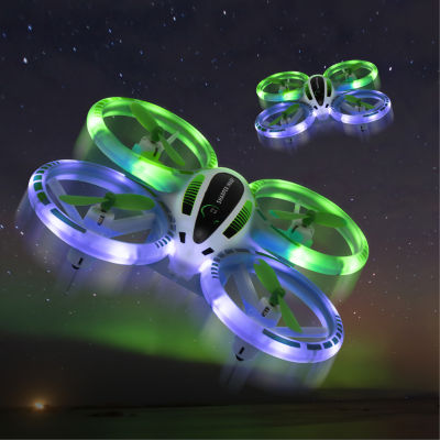 Sharper Image 2.4GHz RC Glow Up Stunt Drone with LED Lights