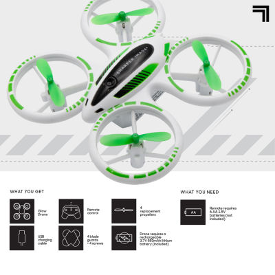 Sharper Image 2.4GHz RC Glow Up Stunt Drone with LED Lights