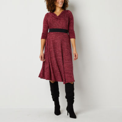 Danny Nicole 3 4 Sleeve Fit Flare Dress Hawthorn Mall