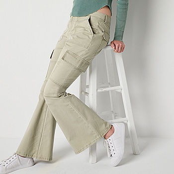 Arizona Womens Low Rise Flare Cargo Pant-Juniors - JCPenney