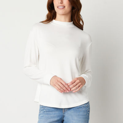 A.n.a Womens Mock Neck Sleeveless Pullover Sweater