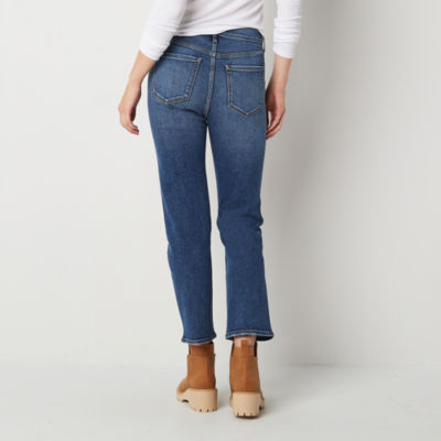 a.n.a Stretch Fabric Womens High Rise Straight Leg Jean