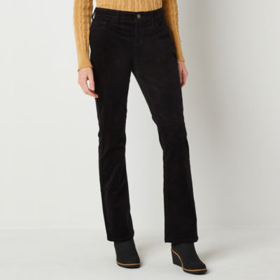 St. John's Bay Secretly Slender Womens Mid Rise Straight Corduroy