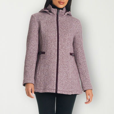 Liz claiborne midweight hooded peacoat online