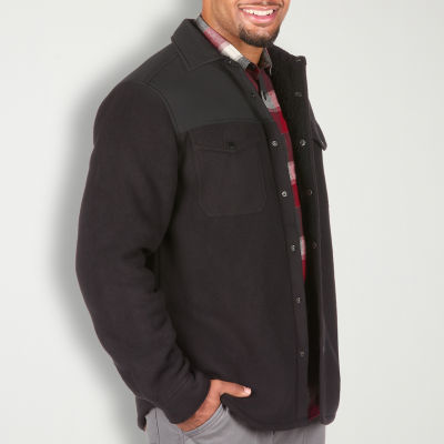 American Outdoorsman Mens Sherpa Bonded Twill Heavyweight Shirt Jacket