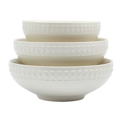 Tabletops Unlimited Bloom White 3-pc. Porcelain Dinnerware Set