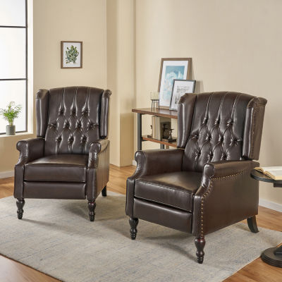 2-pc. Tufted Roll-Arm Recliner