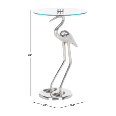 Tori Glass Top End Table