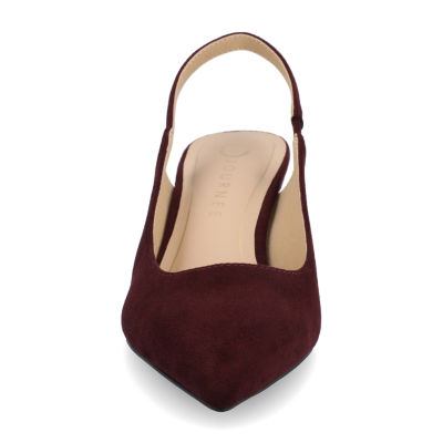 Journee Collection Paulina Womens Pointed Kitten Heel Pumps