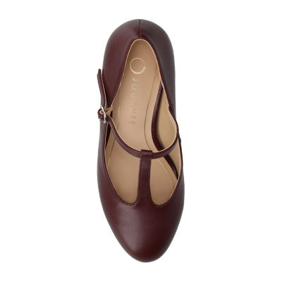 Journee Collection Talani Womens Almond Closed Toe Block Heel Pumps