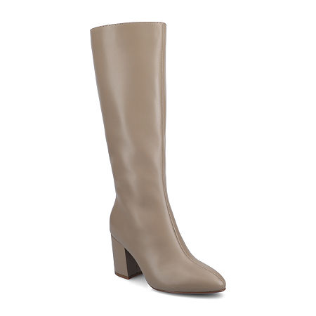 Journee Collection Womens Block Heel Dress Boots In Sand