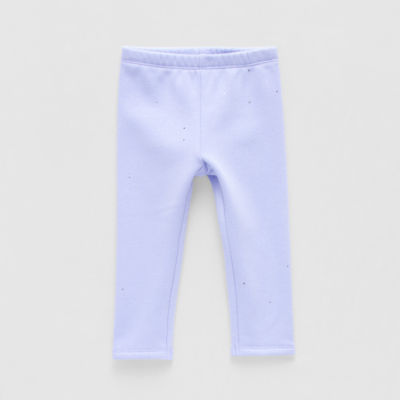 Okie Dokie Shimmer Baby Girls Fleece Skinny Full Length Leggings