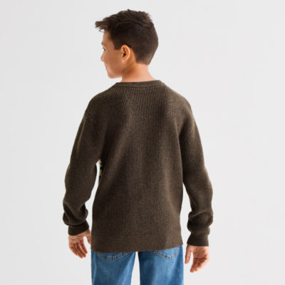 Thereabouts Little & Big Kid Boys Crew Neck Long Sleeve Pullover Sweater