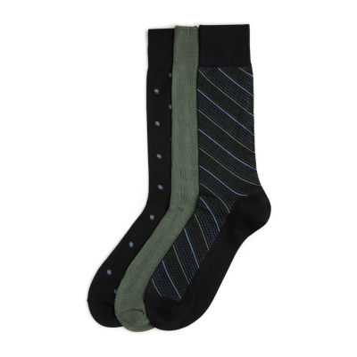 Stafford Microfiber Mens 3 Pair Crew Socks