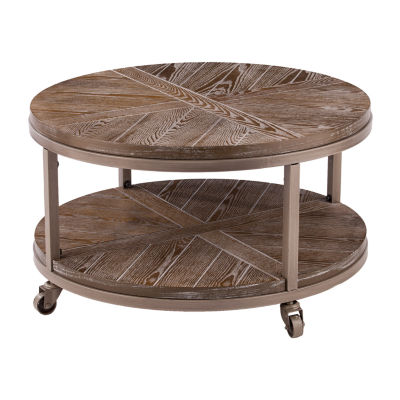 Kyanix Urban Round Coffee Table, Color: Burnt Oak W Gray - JCPenney