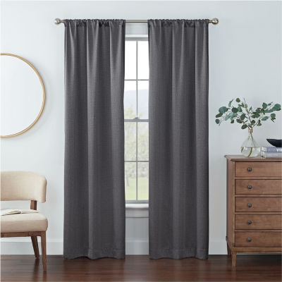 Eclipse Kerry Geo Energy Saving Blackout Rod Pocket Set of 2 Curtain Panel