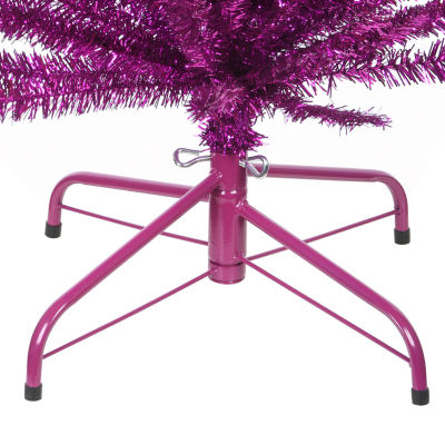 National Tree Co. Pink Tinsel 6 Foot Christmas Tree