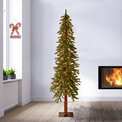 National Tree Co. Hickory Cedar 6 Foot Pre-Lit Cedar Christmas Tree