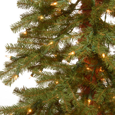 National Tree Co. Hickory Cedar 6 Foot Pre-Lit Cedar Christmas Tree