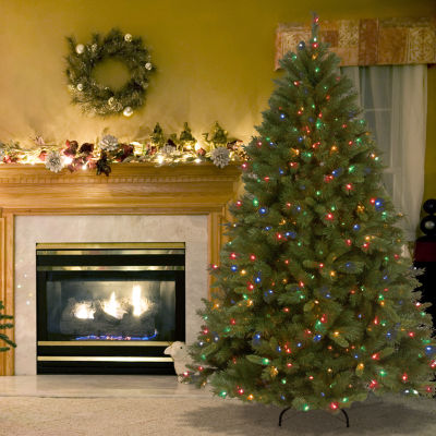 National Tree Co. Winchester Pine 7 1/2 Foot Pre-Lit Pine Christmas Tree