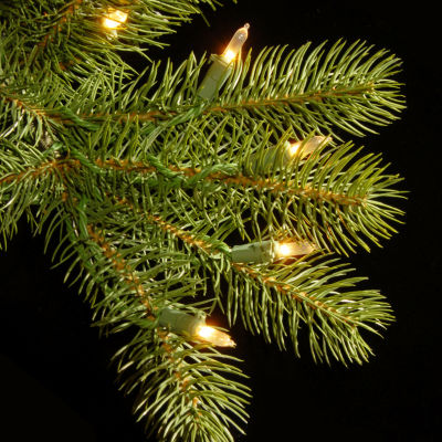 National Tree Co. Downswept Douglas Fir Hinged 7 1/2 Foot Pre-Lit Fir Christmas Tree