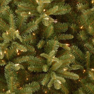 National Tree Co. Tiffany Fir Slim 12 Foot Pre-Lit Fir Christmas Tree