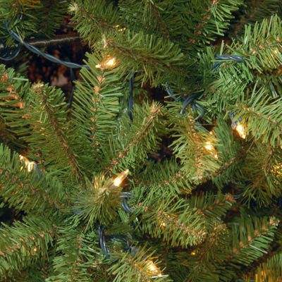 National Tree Co. Kingswood Fir Hinged Pencil / Foot Pre-Lit Fir Christmas Tree